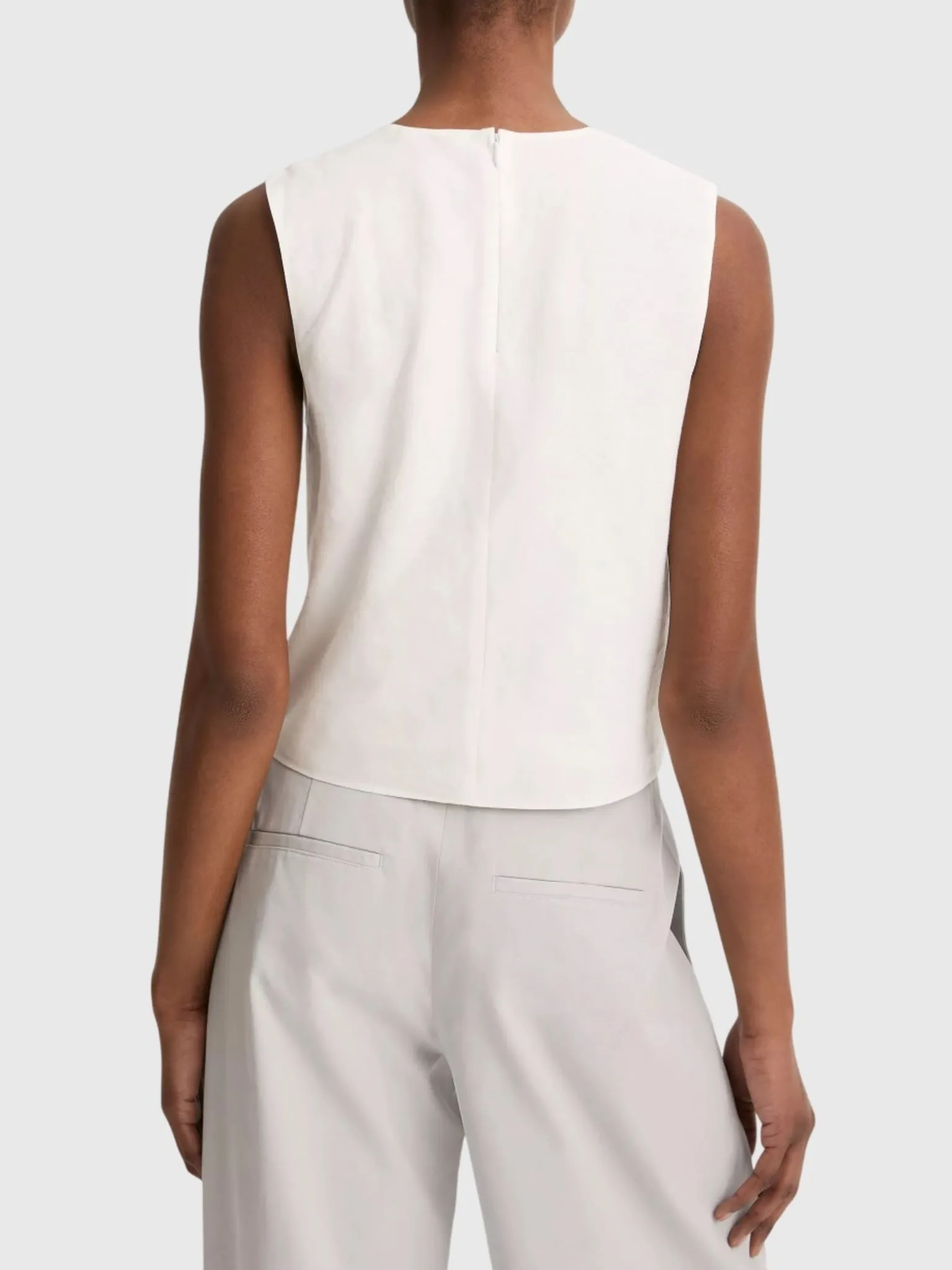 Vince Women's Linen Crew Neck Shell sold by Saint Bernard product image thumbnail 2