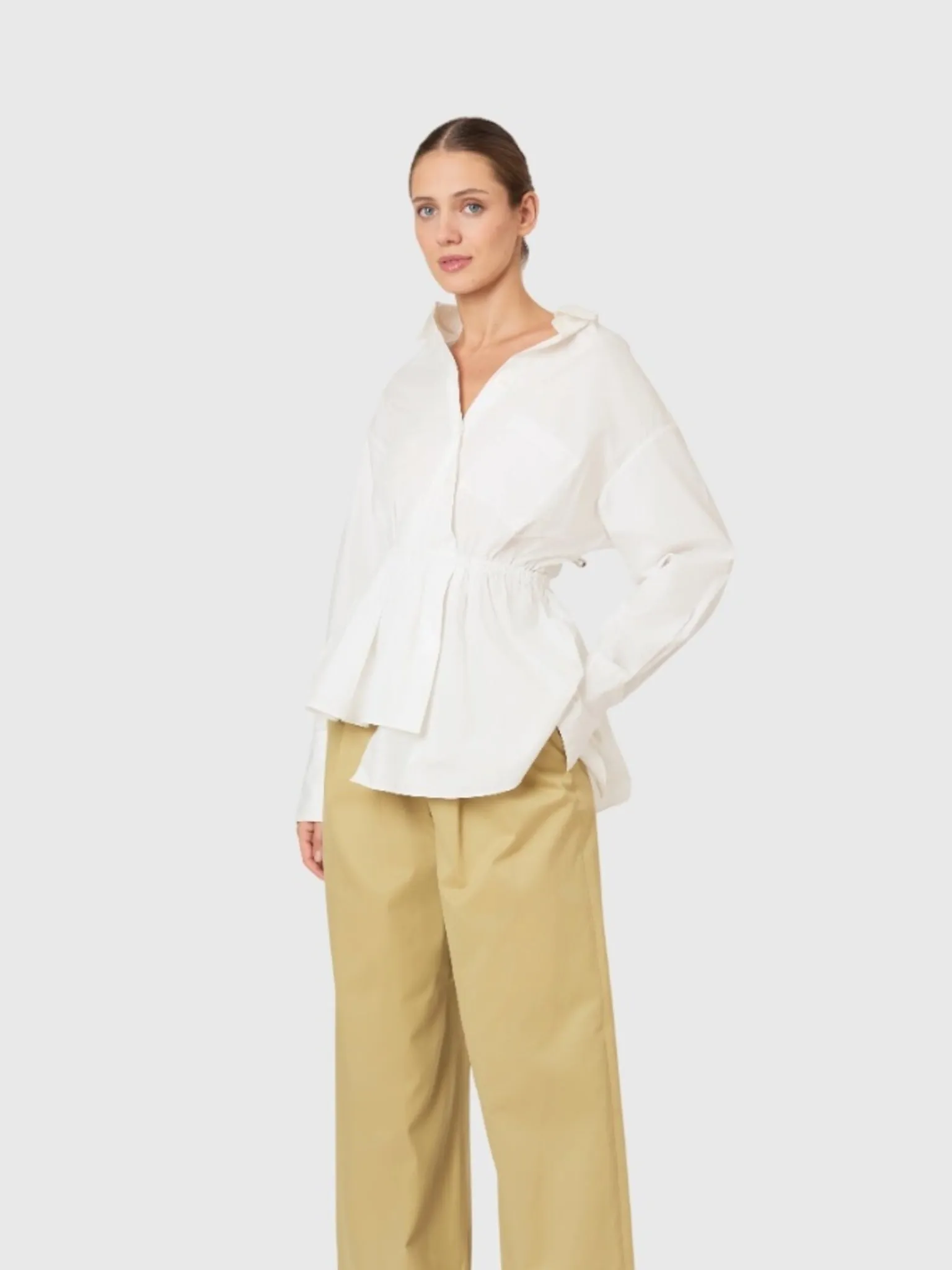 Rosie Assoulin Women's Falling Off The Shoulder Shirt sold by Saint Bernard product image thumbnail 2