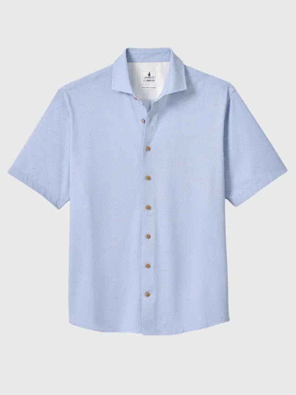 Johnnie-O Men's Augustine Printed Mesh Short Sleeve Button-Down Shirt made by Johnnie-O