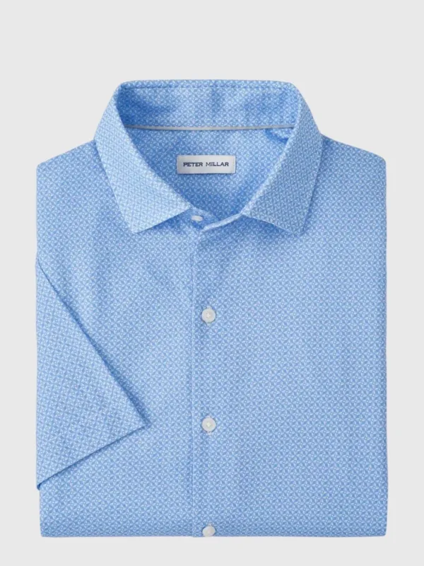Peter Millar Crown Men's Windsail Cotton Lyocell Sport Shirt made by Peter Millar