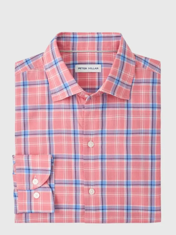 Peter Millar Crown Men's Triton Cotton Lyocell Sport Shirt made by Peter Millar