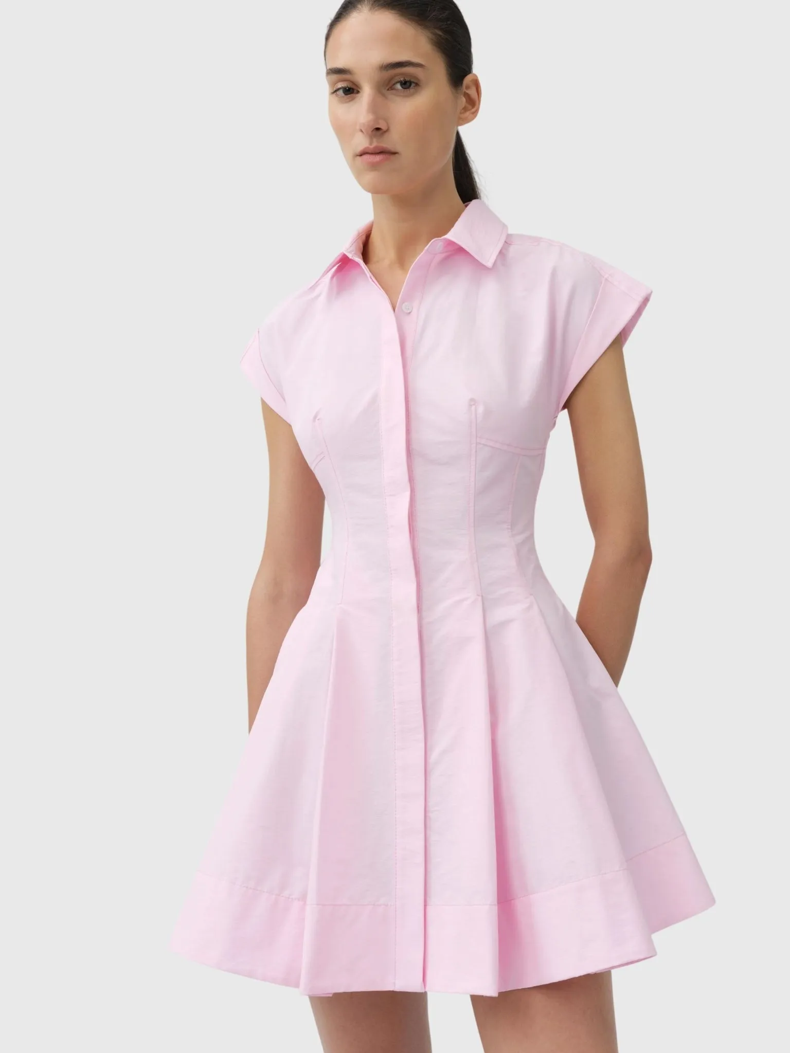 Simkhai Women's Clemmie Cotton Mini Dress sold by Saint Bernard