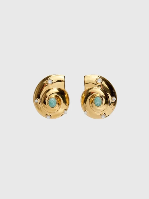 Lizzie Fortunato Nautilus Stud Earrings made by Lizzie Fortunato