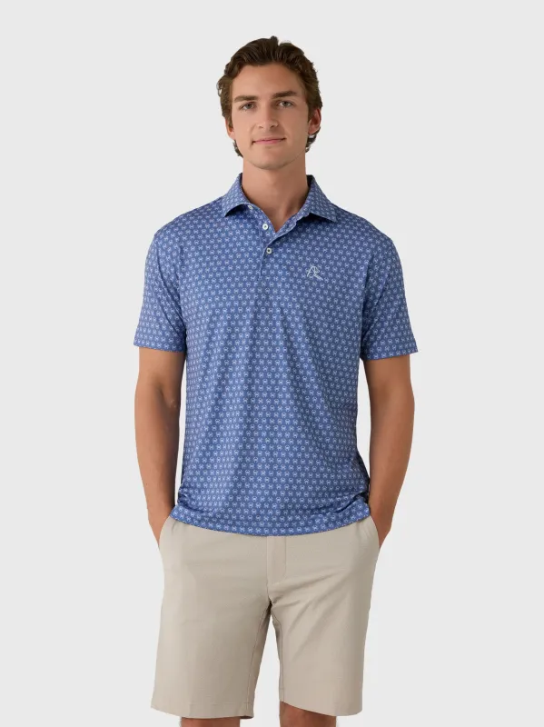 Rhoback Men's The Blue Crab Performance Polo made by Rhoback