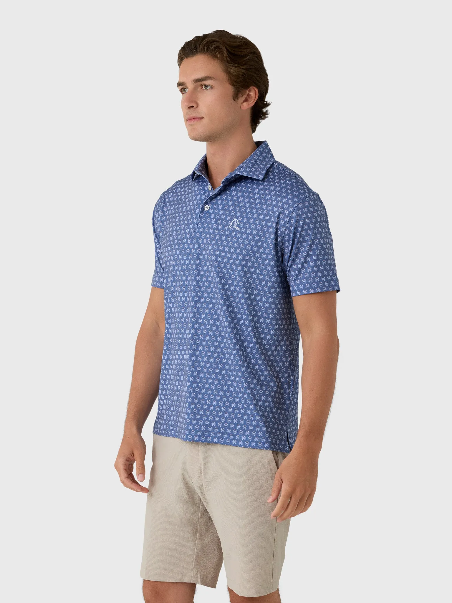 Rhoback Men's The Blue Crab Performance Polo sold by Saint Bernard product image thumbnail 3