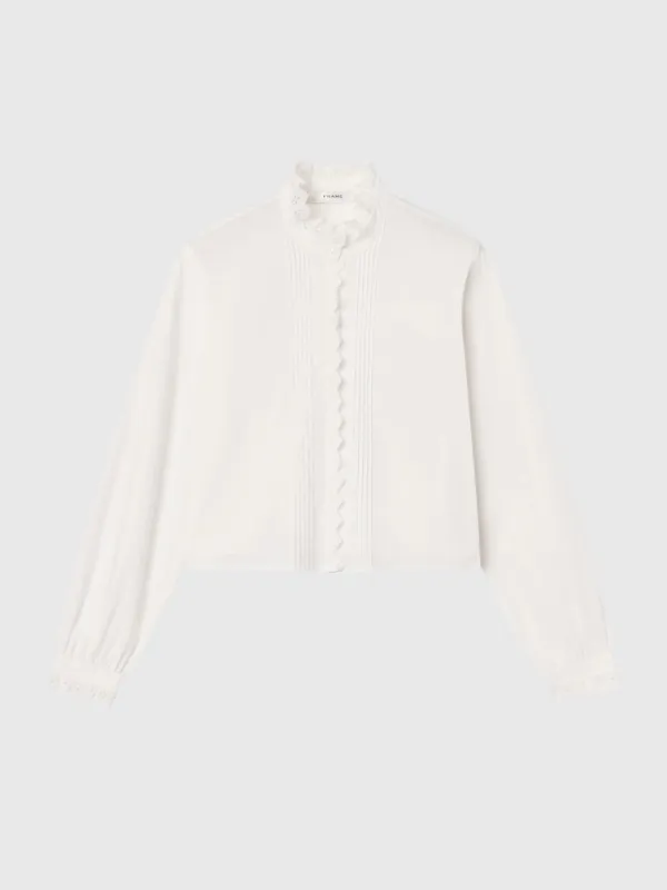 Frame Women's The Keepsake Pintuck Blouse made by Frame Denim