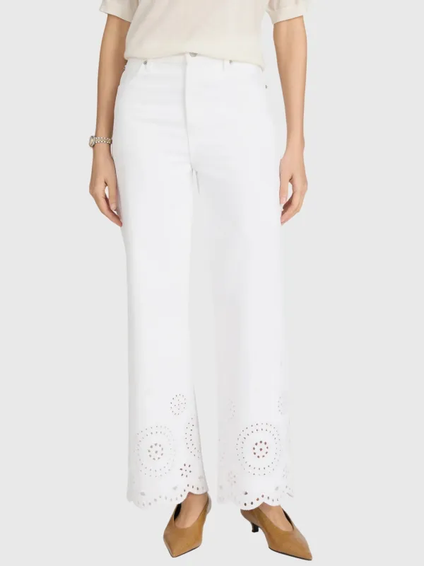 Frame Women's The Eyelet Flare Jean made by Frame Denim