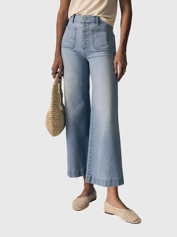 Le Jean Women's Georgia Wide Leg Ankle Jean made by Le Jean