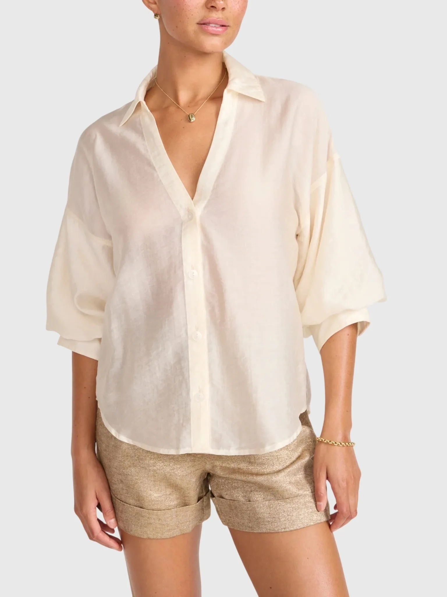 Brochu Walker Women's The Kate Voile Shirt sold by Saint Bernard
