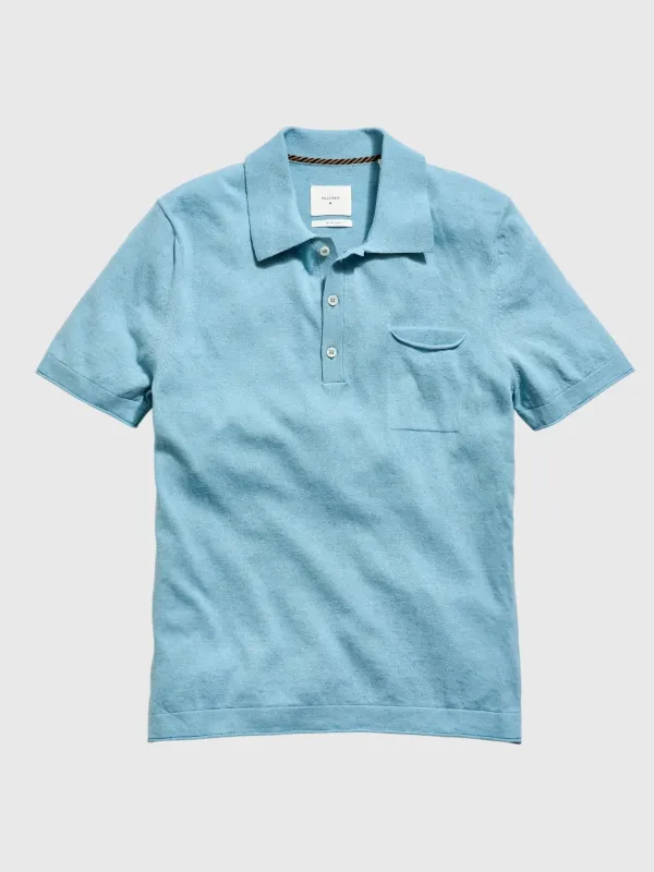 Billy Reid Men's Cotton Linen Sweater Polo made by Billy Reid