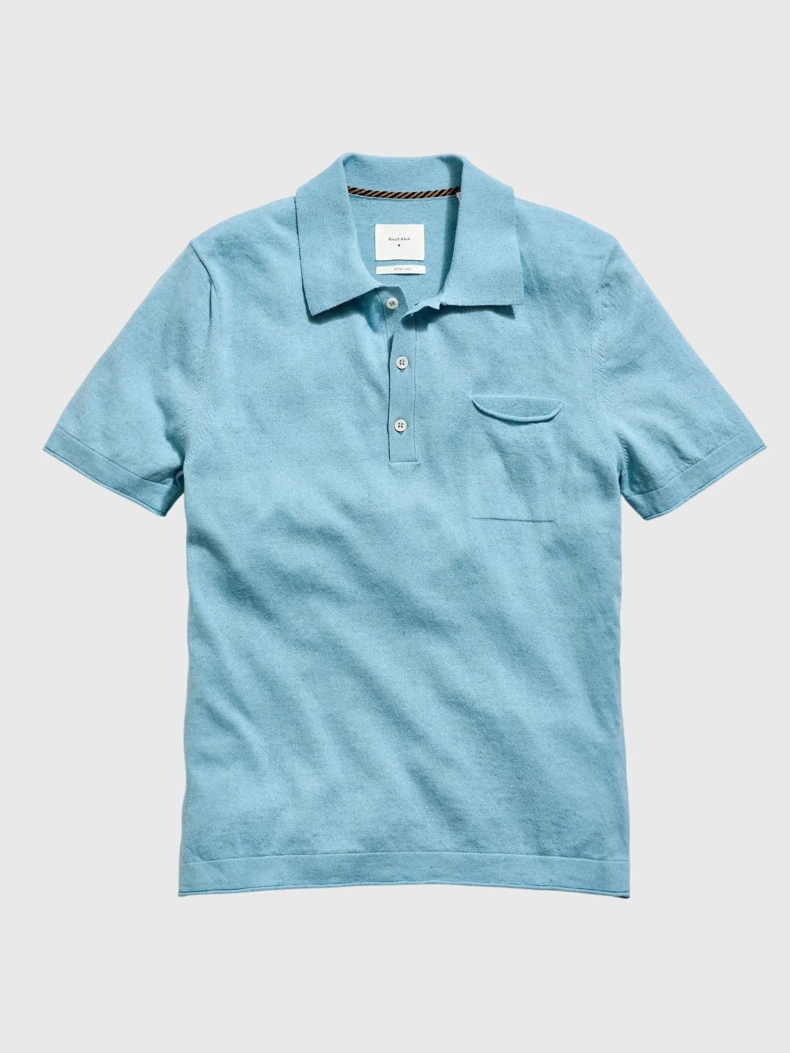 Billy Reid Men's Cotton Linen Sweater Polo sold by Saint Bernard