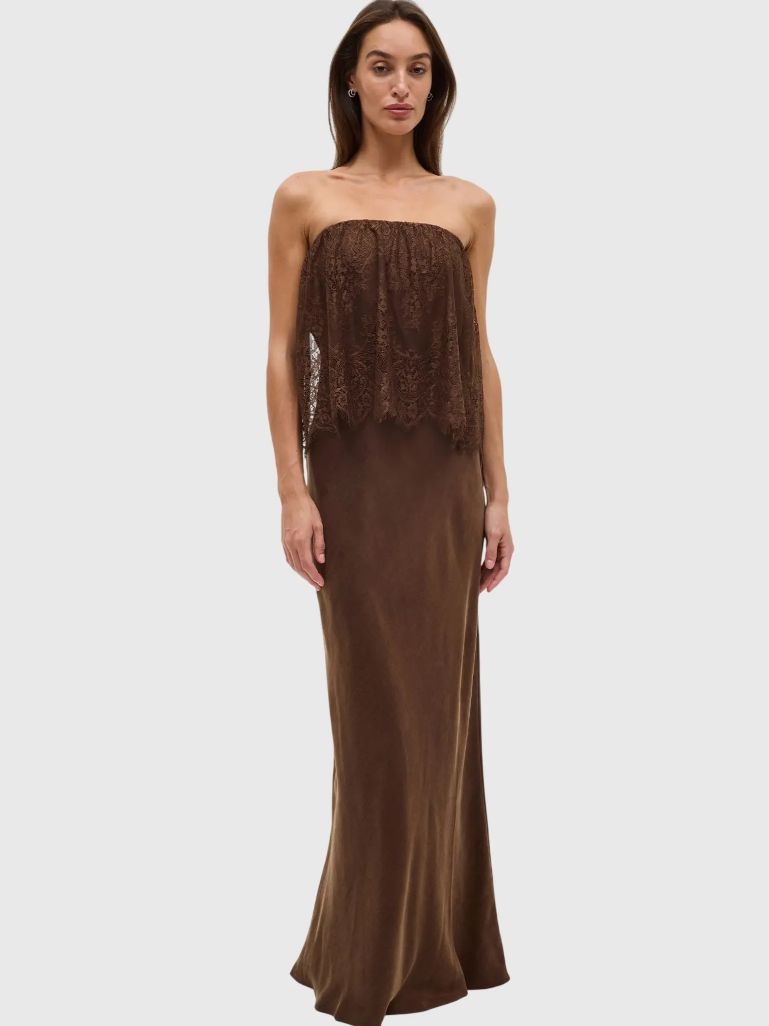 Third Form Women's Visions Lace Strapless Maxi Dress sold by Saint Bernard