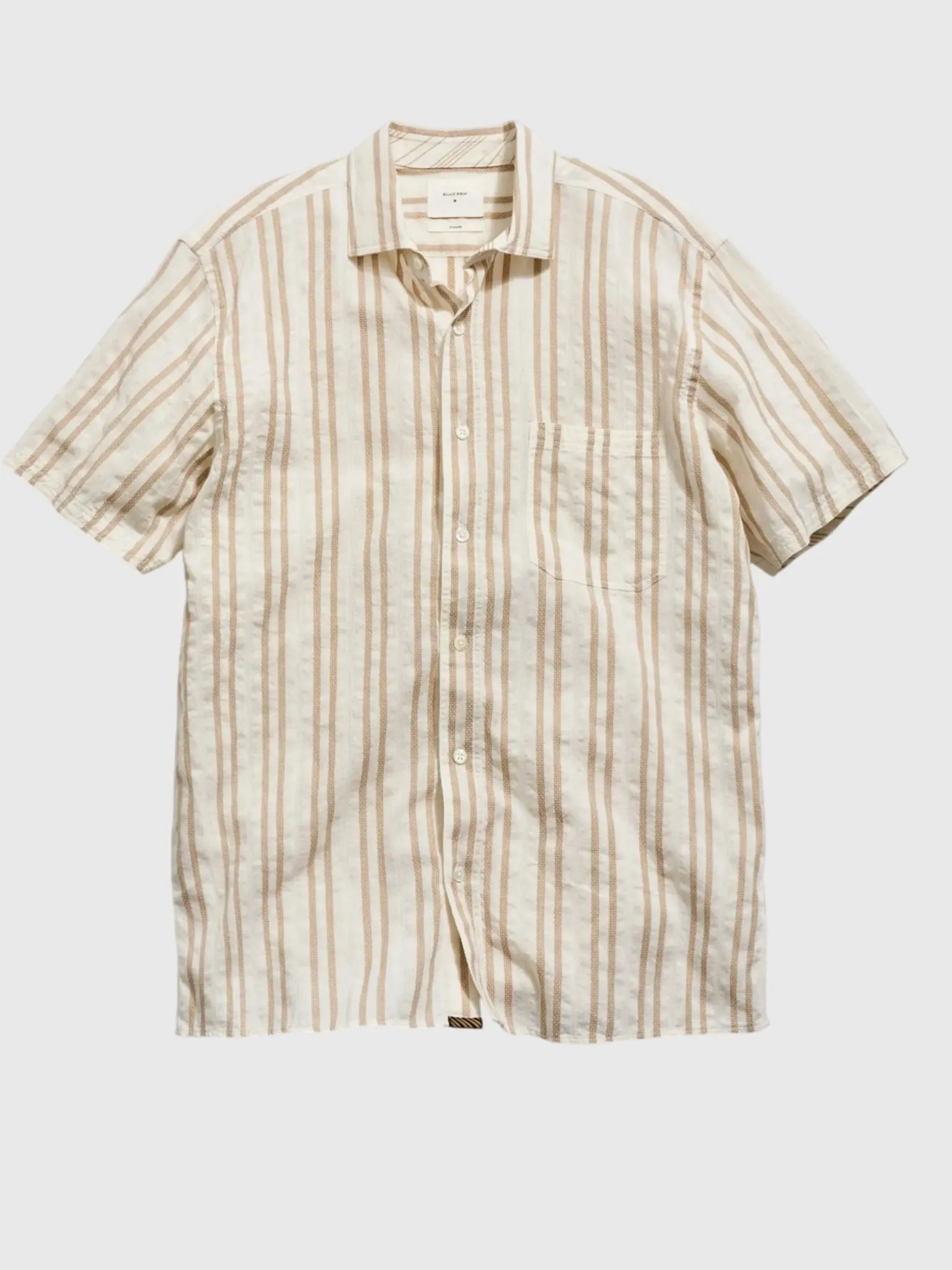 Billy Reid Men's Short Sleeve Textured Dobby Stripe Contrast Treme Shirt sold by Saint Bernard