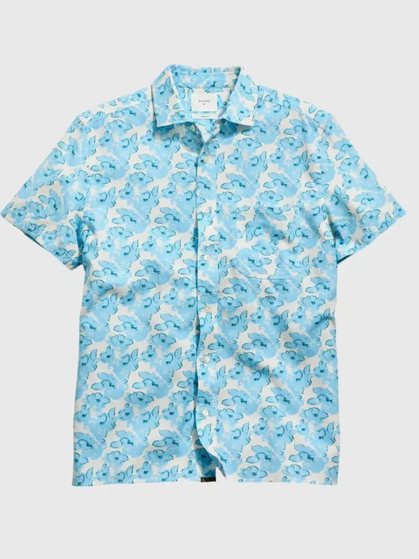 Billy Reid Men's Textured Painted Floral Treme Shirt made by Billy Reid