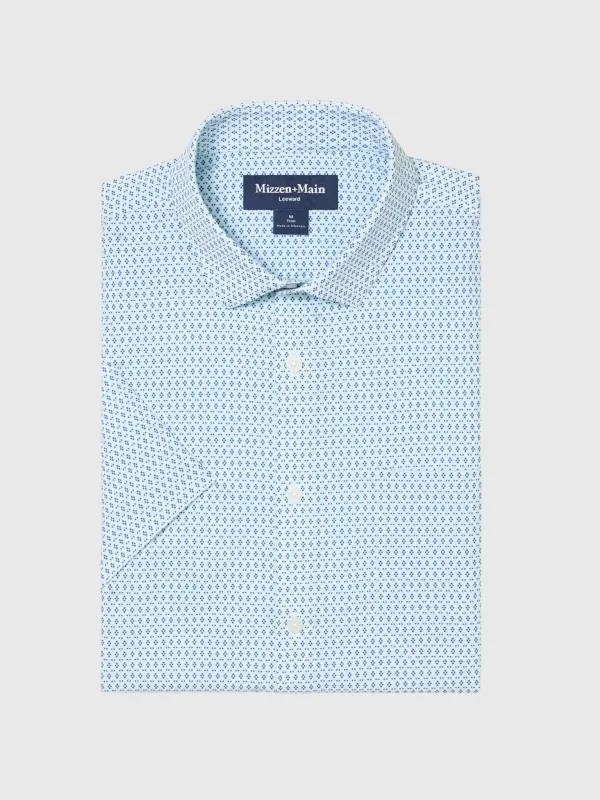 Mizzen+Main Men's Trim Leeward Short Sleeve Dress Shirt made by Mizzen+Main