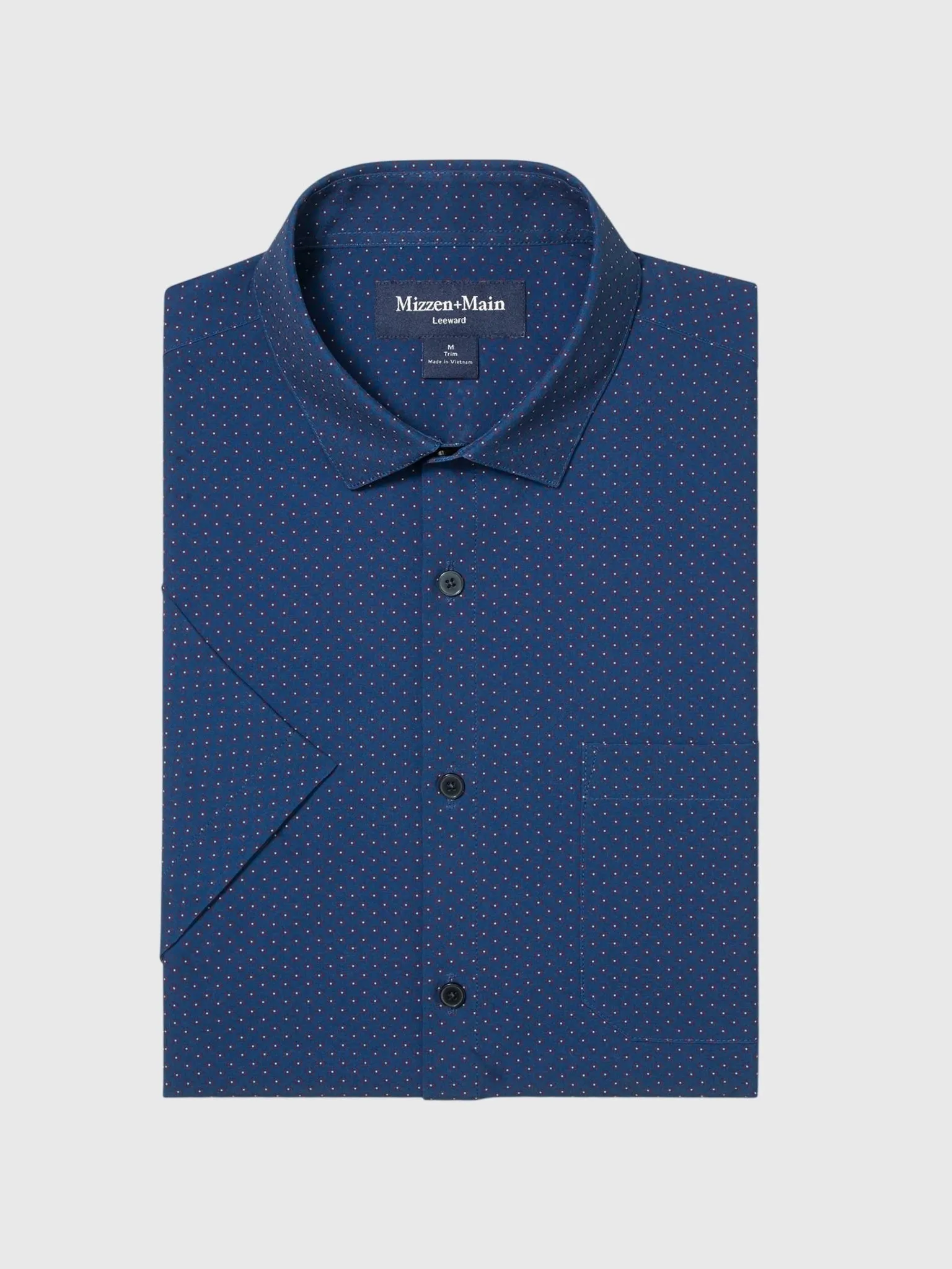 Mizzen+Main Men's Trim Leeward Short Sleeve Dress Shirt sold by Saint Bernard