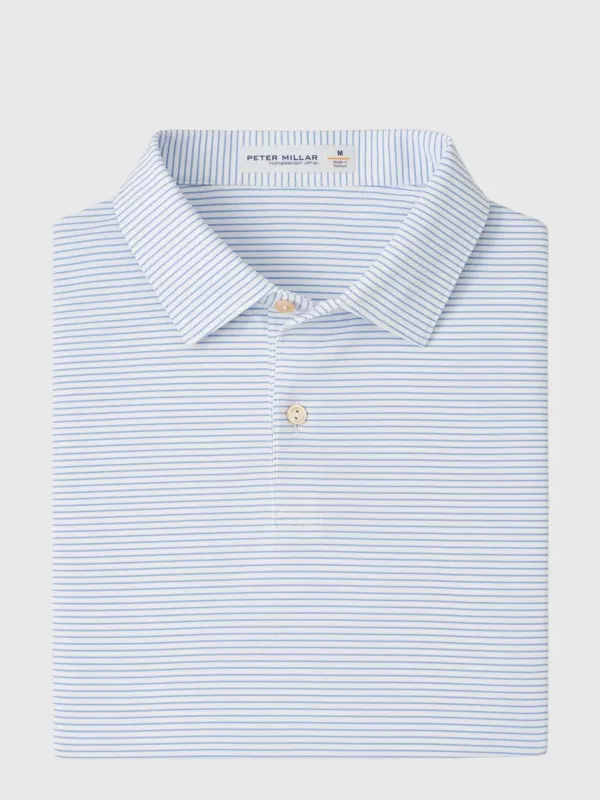 Peter Millar Crown Sport Men's Featherweight Stripe Performance Polo made by Peter Millar