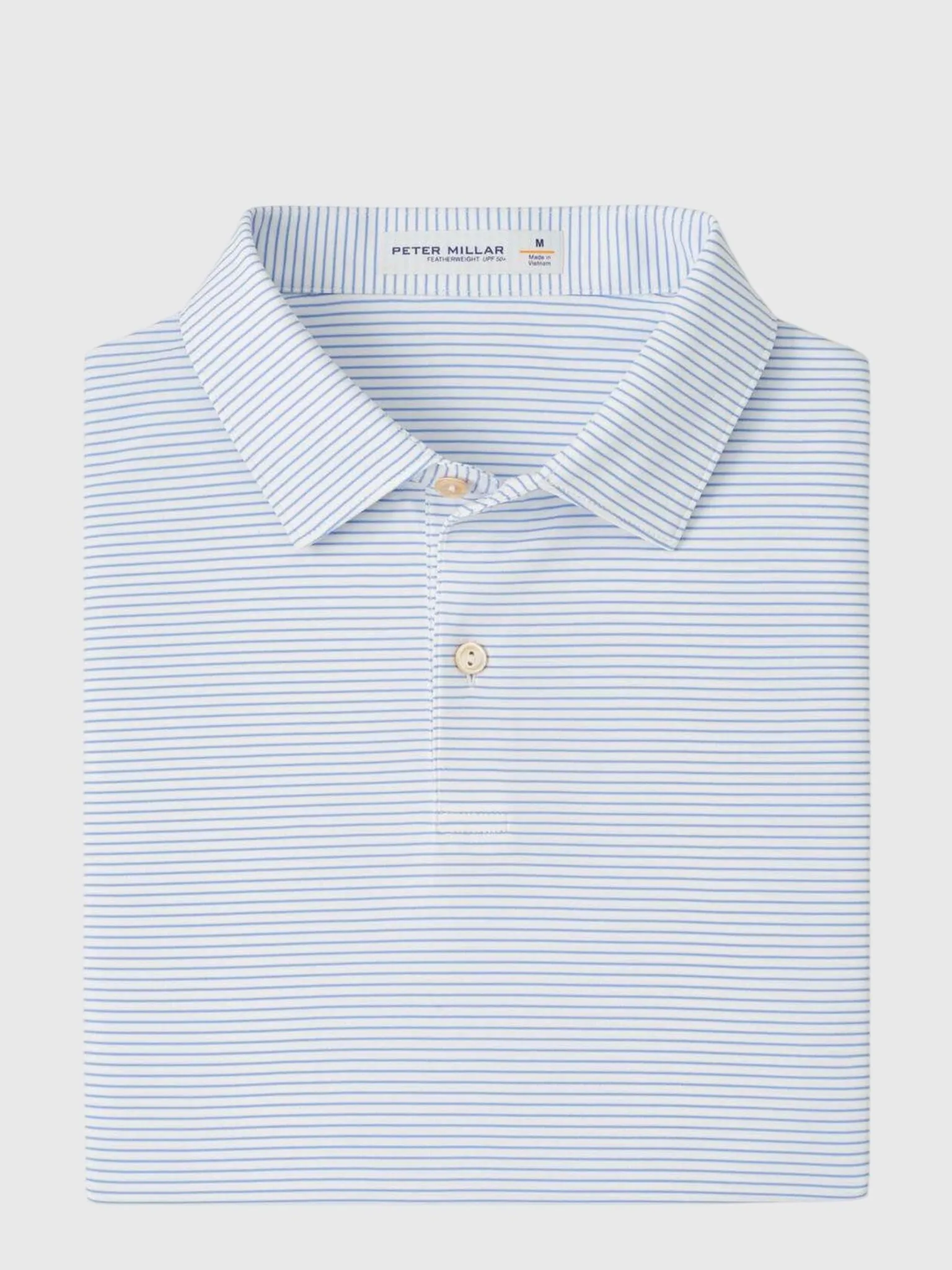 Peter Millar Crown Sport Men's Featherweight Stripe Performance Polo sold by Saint Bernard