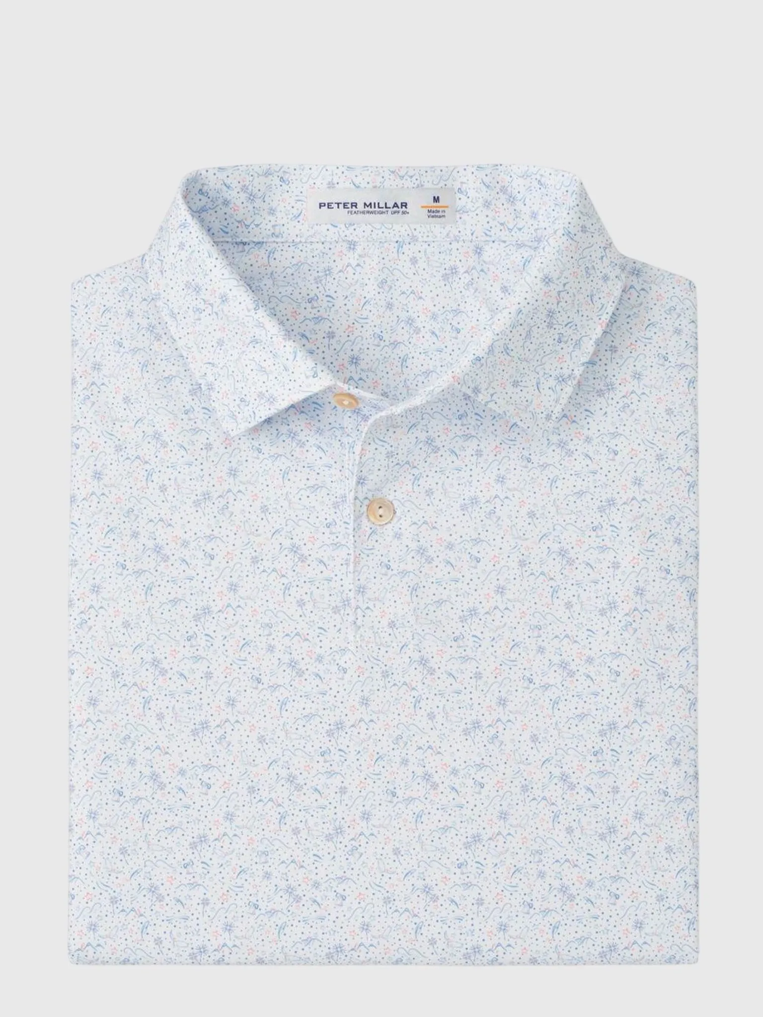 Peter Millar Crown Sport Men's Featherweight Land Of The Free Performance Polo sold by Saint Bernard