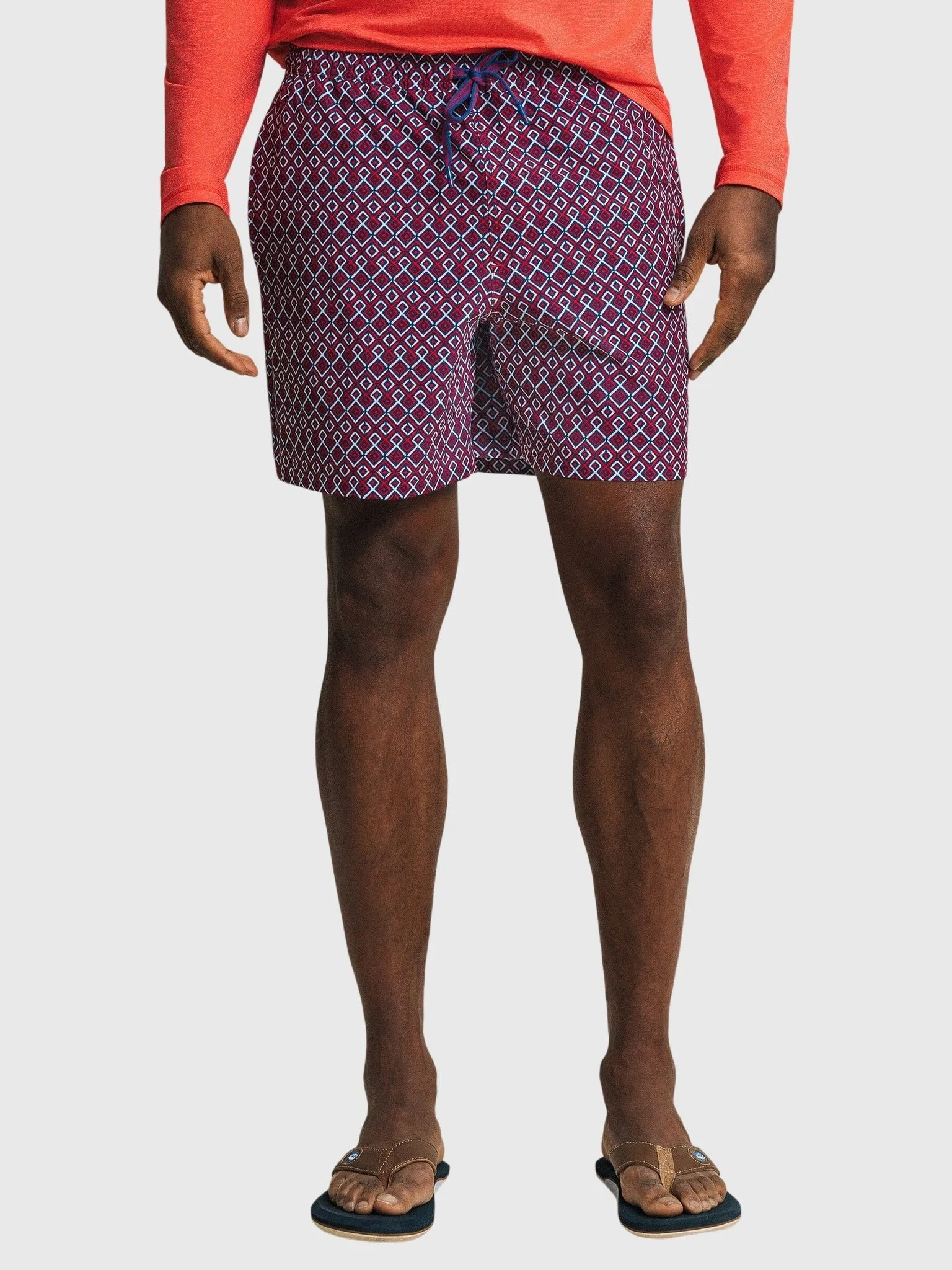 Southern Tide Men's Marine Mirage Maritime Swim Trunk sold by Saint Bernard