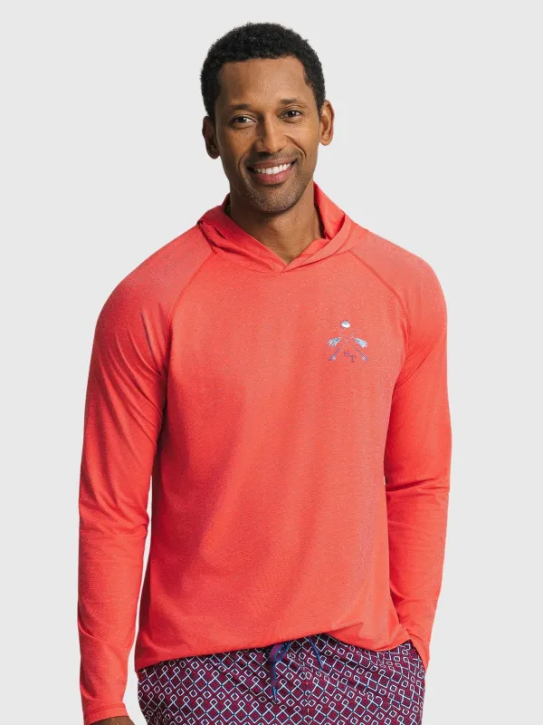 Southern Tide Men's Crossed Lines Coastal Breeze Performance Hoodie made by Southern Tide