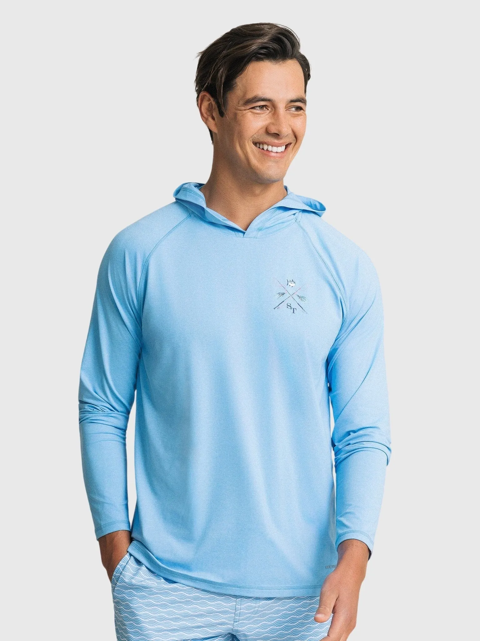 Southern Tide Men's Crossed Lines Coastal Breeze Performance Hoodie sold by Saint Bernard product image thumbnail 4