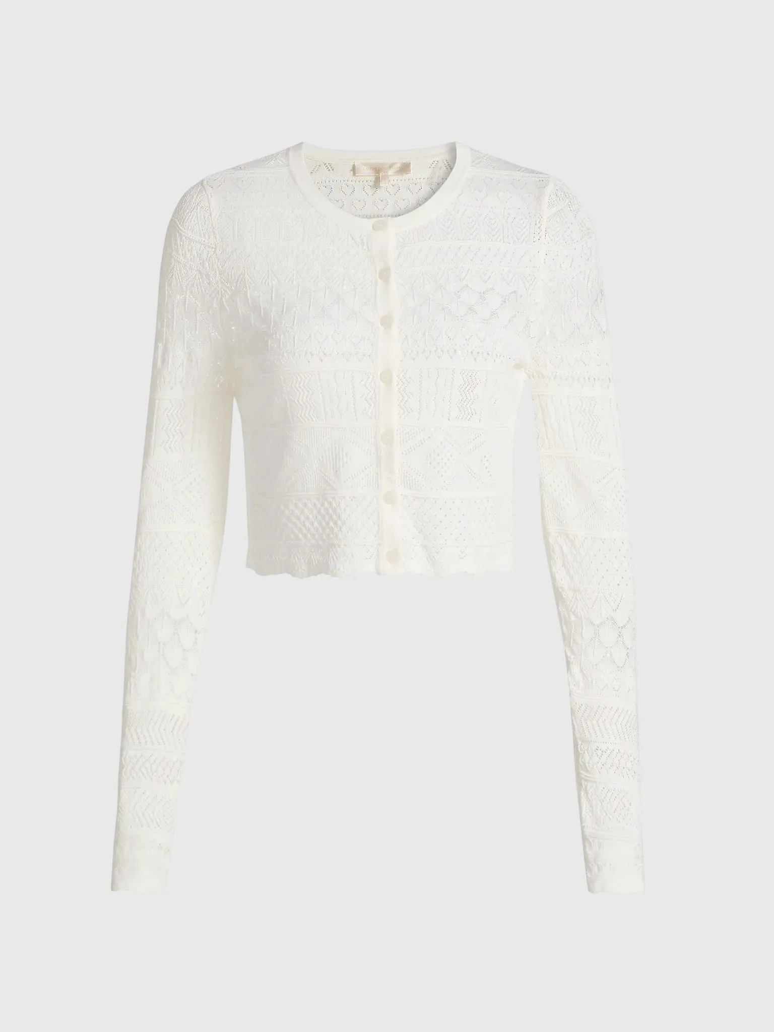 LoveShackFancy Women's Brigette Pointelle Cardigan sold by Saint Bernard product image thumbnail 2