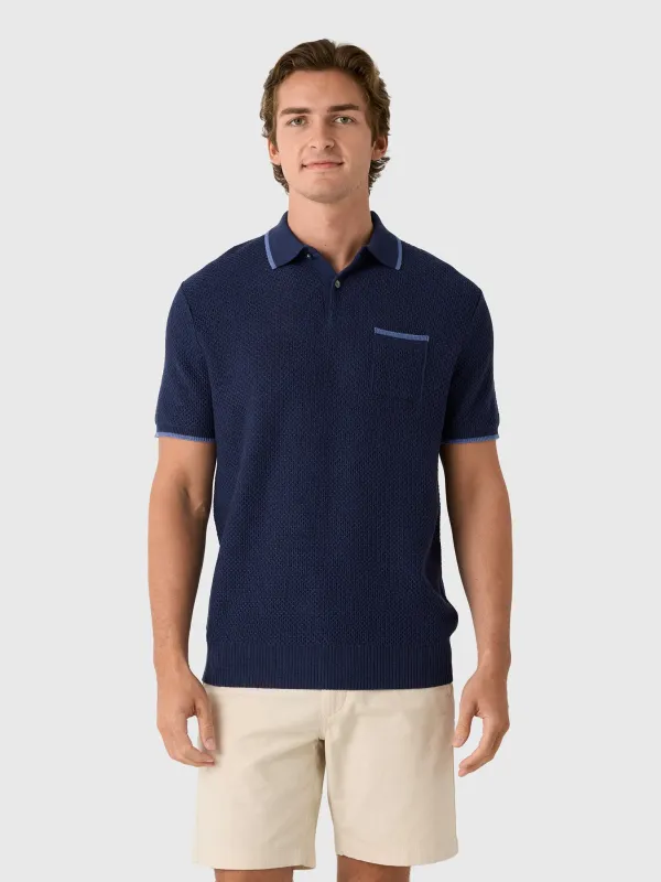 Greyson Men's Seneca Sweater Polo made by Saint Bernard