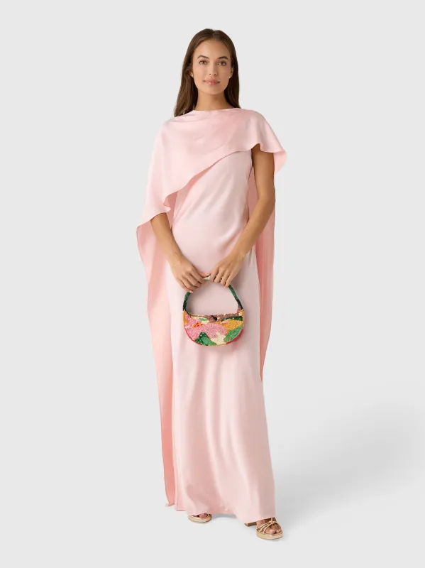 Simkhai Women's Izel Satin Cape Gown made by Simkhai