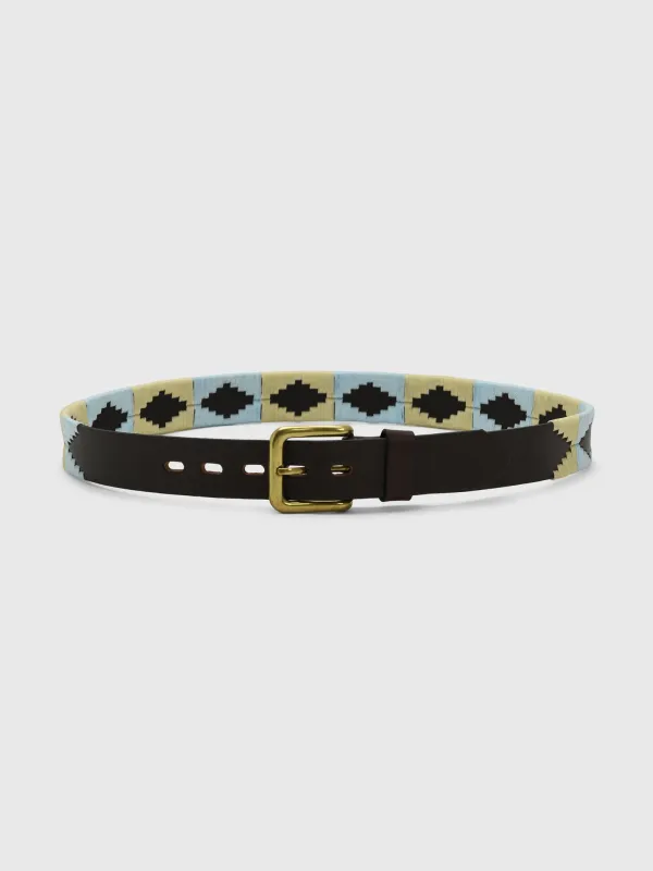 Santo Men's Embroidered Polo Belt made by Saint Bernard