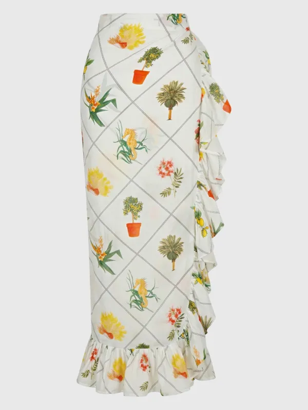 Coniglio Palm Beach Women's Ruffle Power Pareo made by Saint Bernard