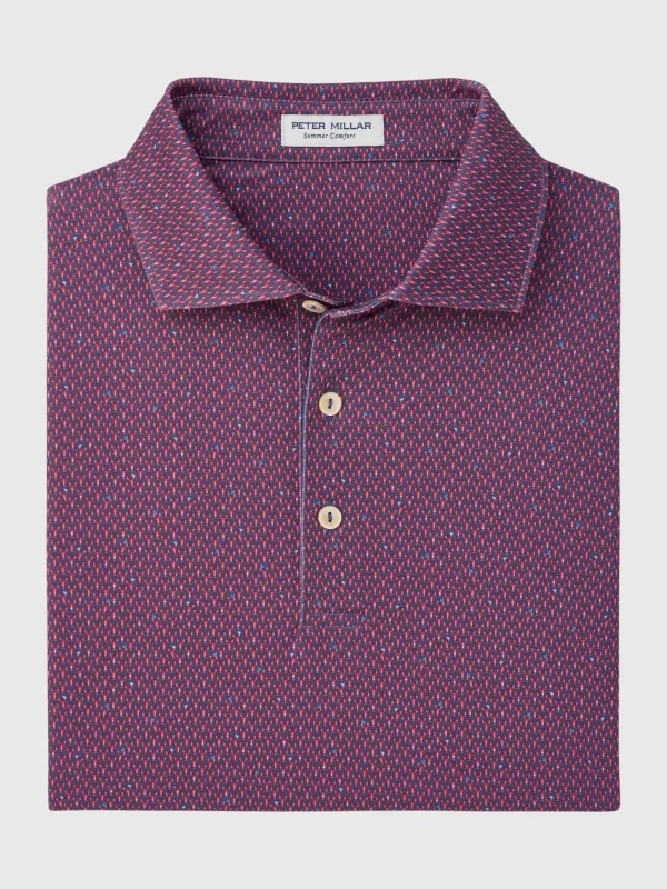 Peter Millar Crown Sport Men's Lobster Boil Performance Jersey Polo made by Peter Millar