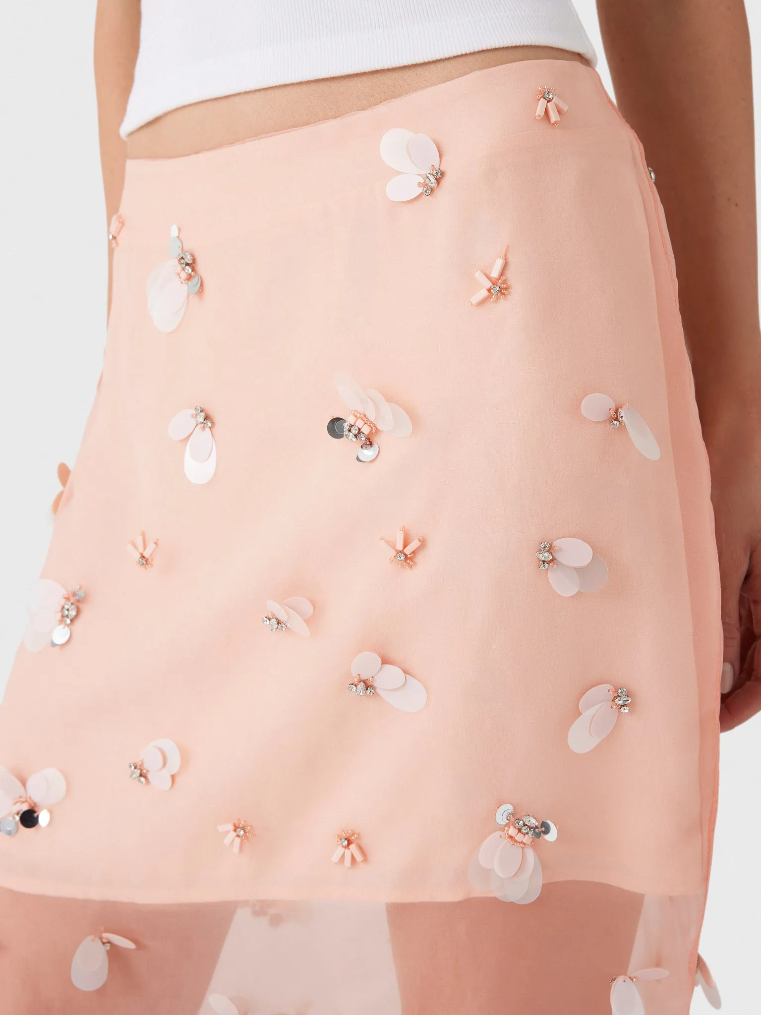 Simkhai Women's Delilah Embellished Organza Midi Skirt sold by Saint Bernard product image thumbnail 5