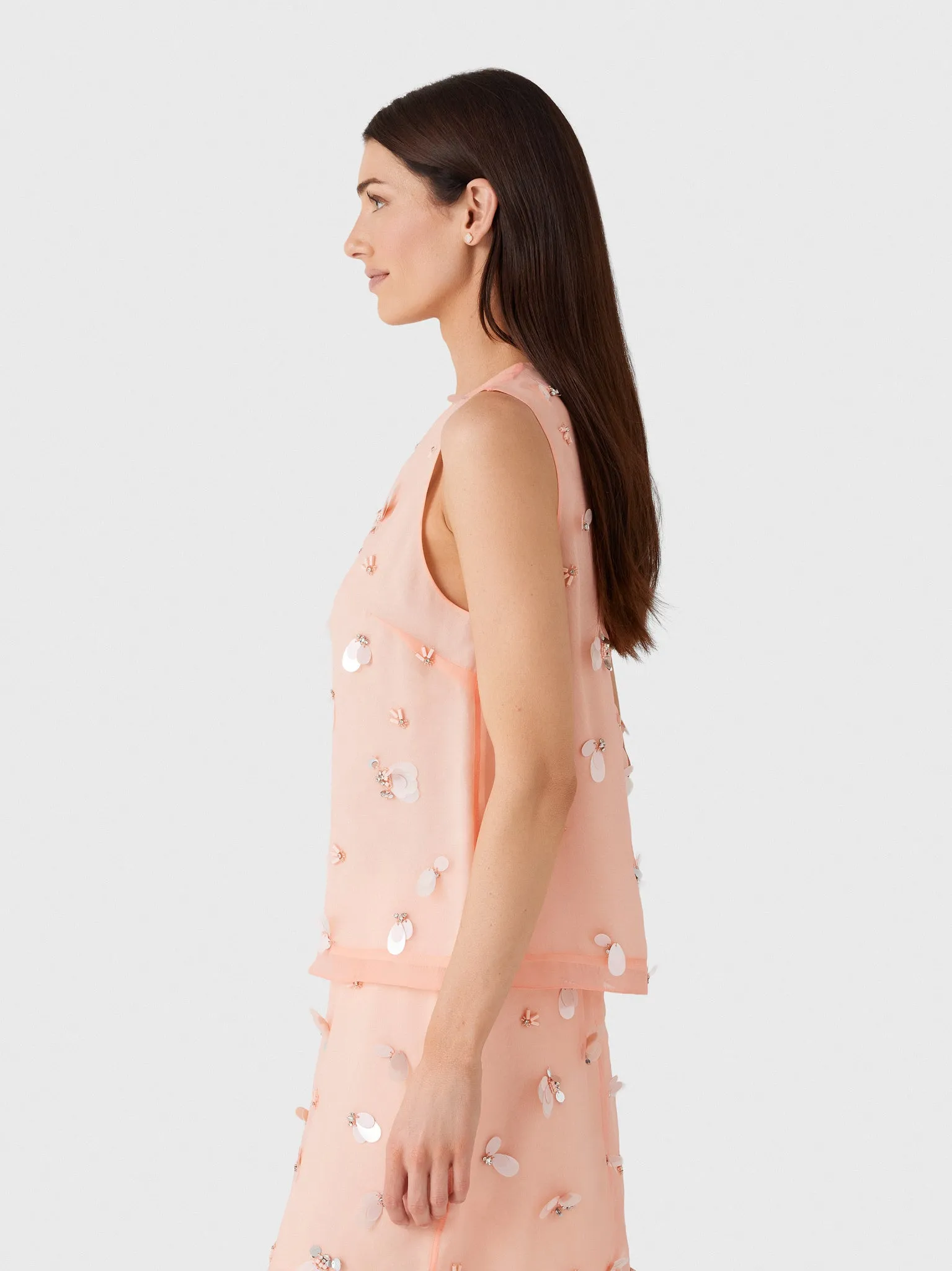 Simkhai Women's Celia Embellished Organza Top sold by Saint Bernard product image thumbnail 3
