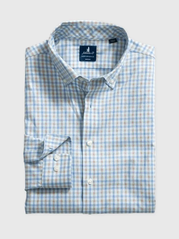 Johnnie-O Men's Chatham Gingham Performance Button-Down Shirt made by Johnnie-O