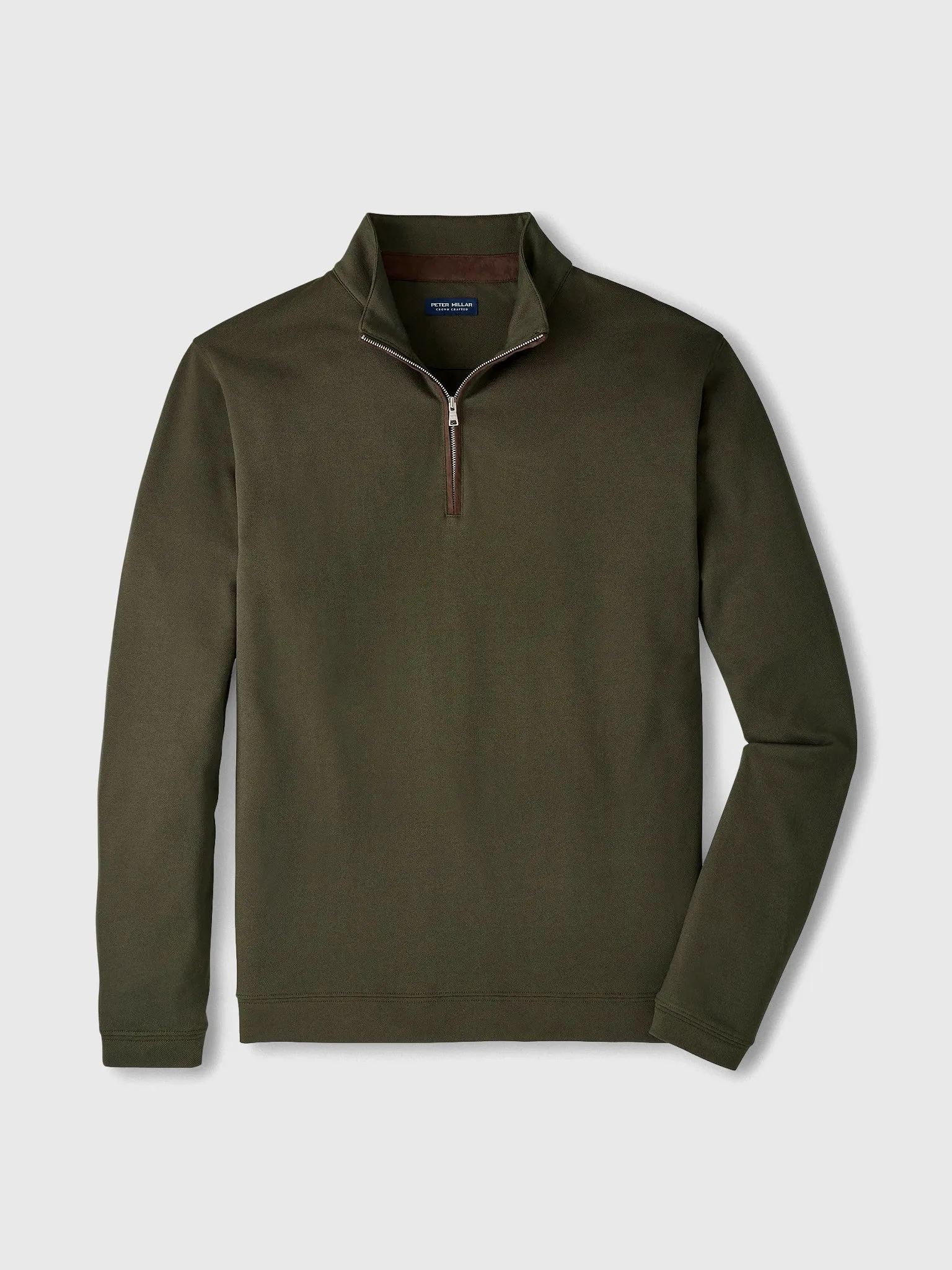 Peter Millar Crown Crafted Men's Albatross Cotton-Blend Piqué Quarter-Zip sold by Saint Bernard