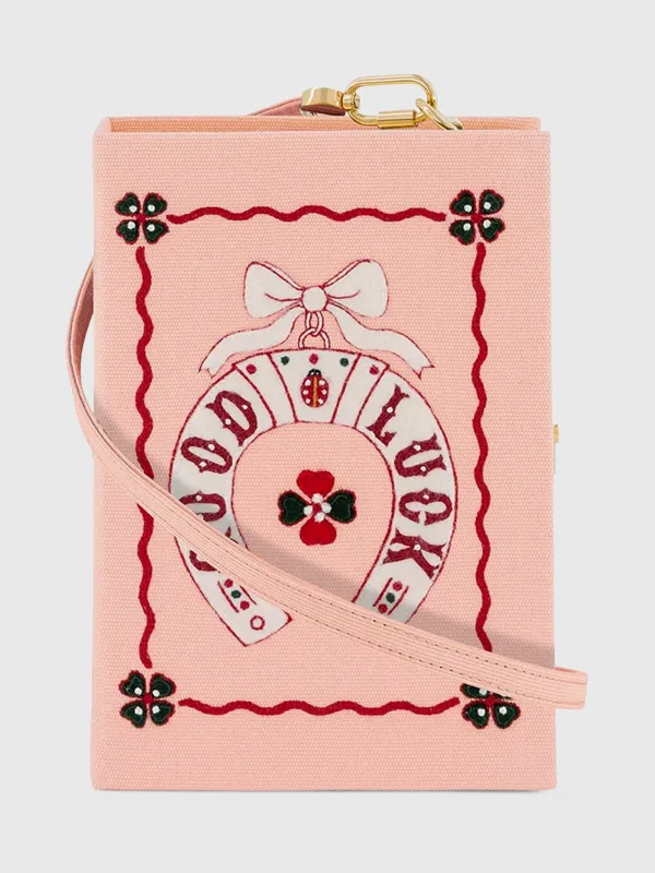 Olympia Le-Tan Good Luck Strapped Book Clutch made by Olympia Le-Tan