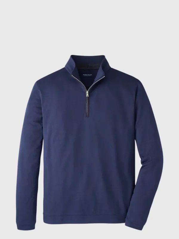 Peter Millar Crown Crafted Men's Albatross Cotton-Blend Piqué Quarter-Zip made by Peter Millar