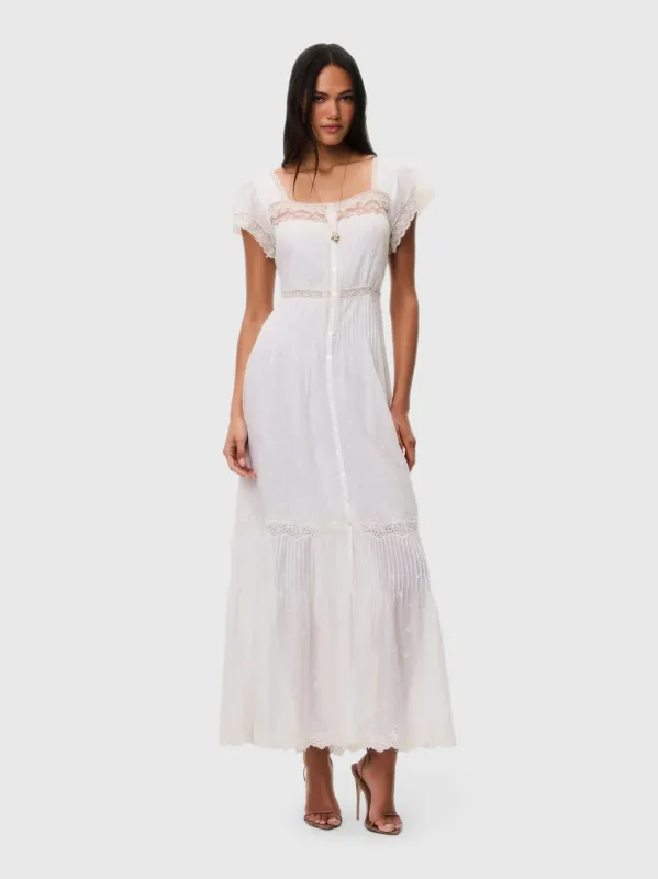 LoveShackFancy Women's Georgine Cotton Lace Maxi Dress made by LoveShackFancy