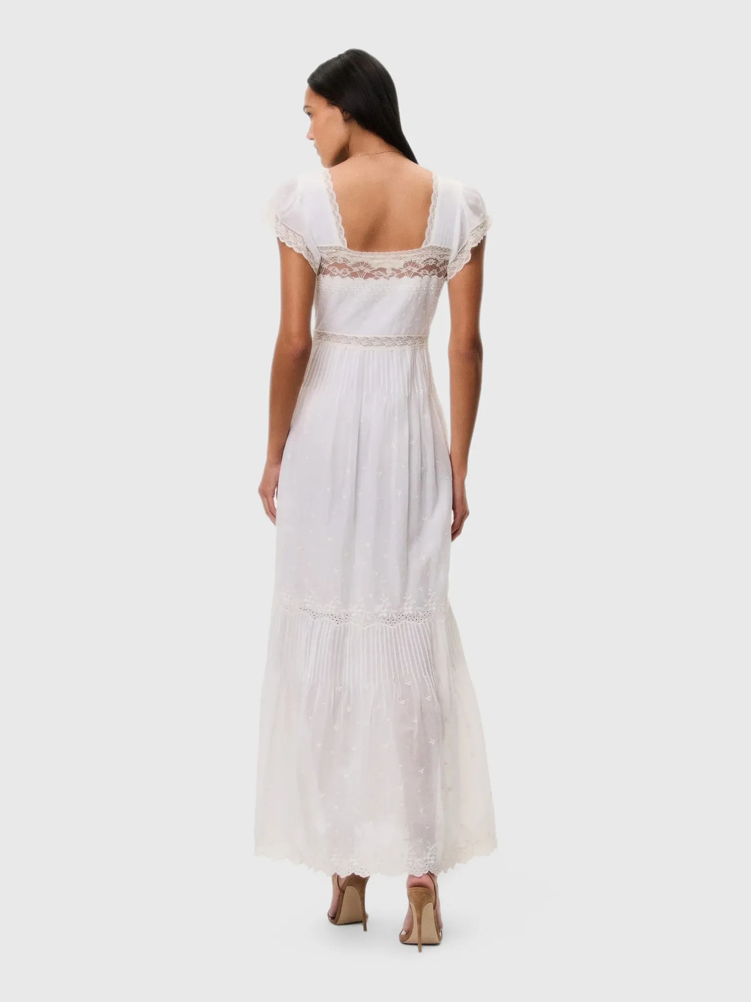 LoveShackFancy Women's Georgine Cotton Lace Maxi Dress sold by Saint Bernard product image thumbnail 2