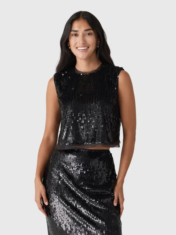 Simkhai Women's Cydia Sequin Top made by Simkhai