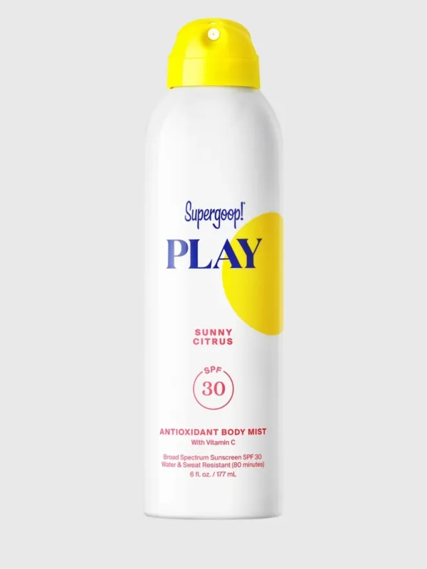Supergoop PLAY Antioxidant Vitamin C Body Mist SPF 30 made by Saint Bernard