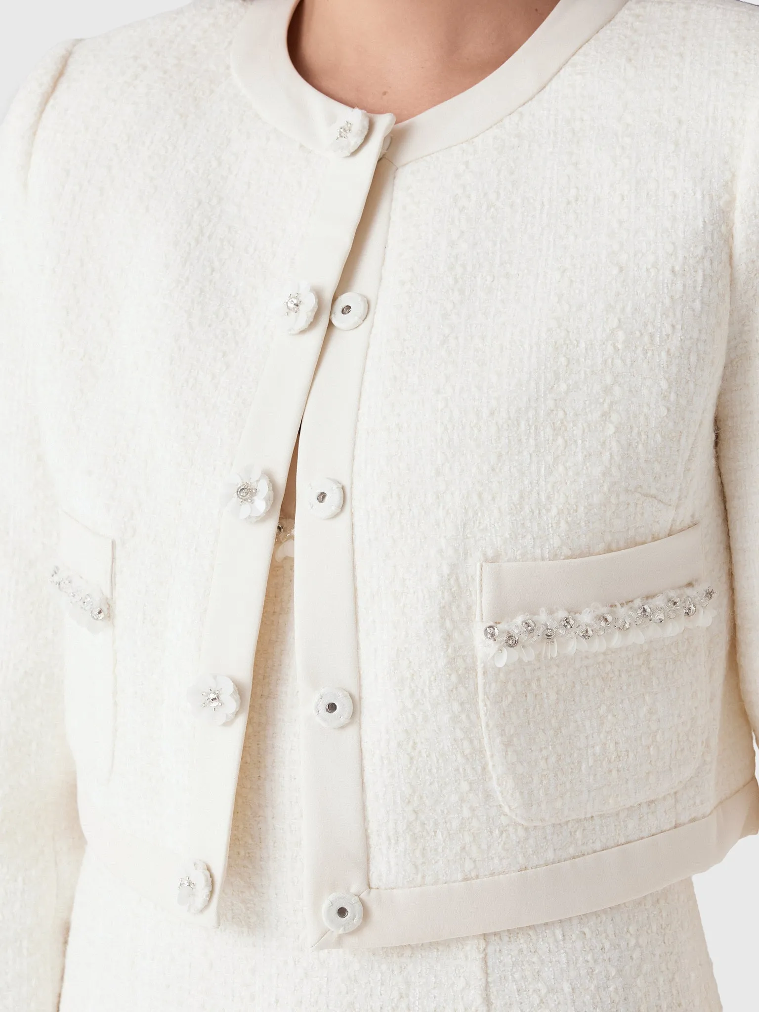 LoveShackFancy Women's Alphie Tweed Jacket sold by Saint Bernard product image thumbnail 5