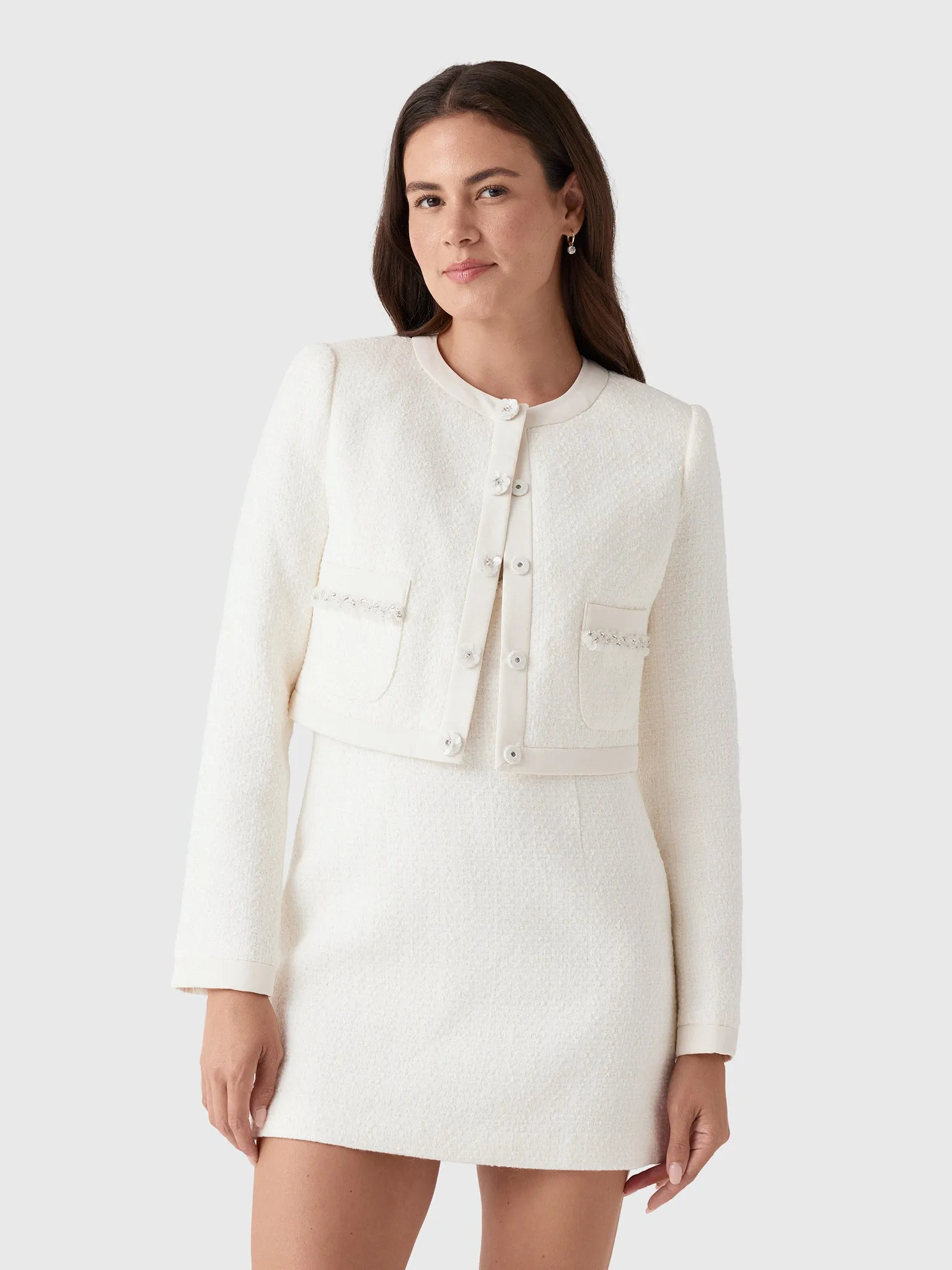 LoveShackFancy Women's Alphie Tweed Jacket sold by Saint Bernard