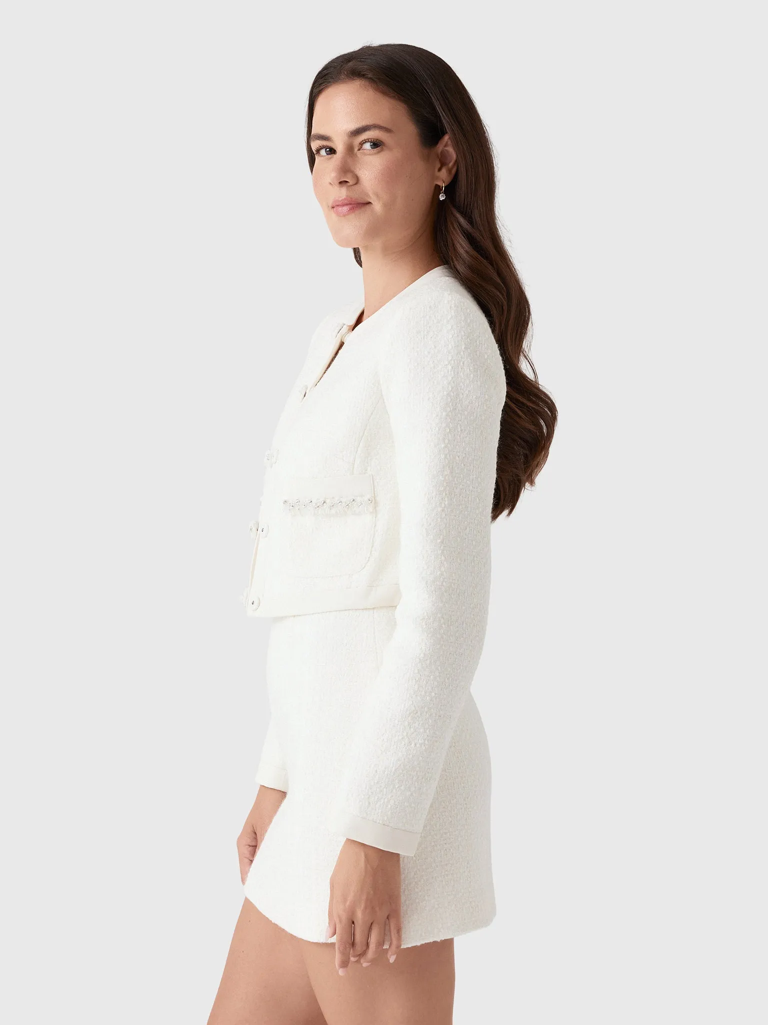 LoveShackFancy Women's Alphie Tweed Jacket sold by Saint Bernard product image thumbnail 3