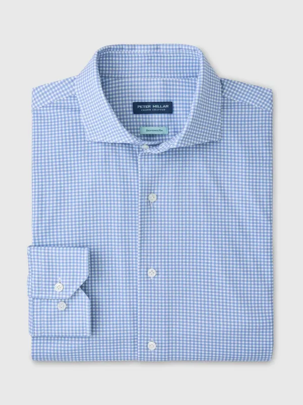 Peter Millar Crown Crafted Men's Excursionist Flex Gingham Sport Shirt made by Peter Millar