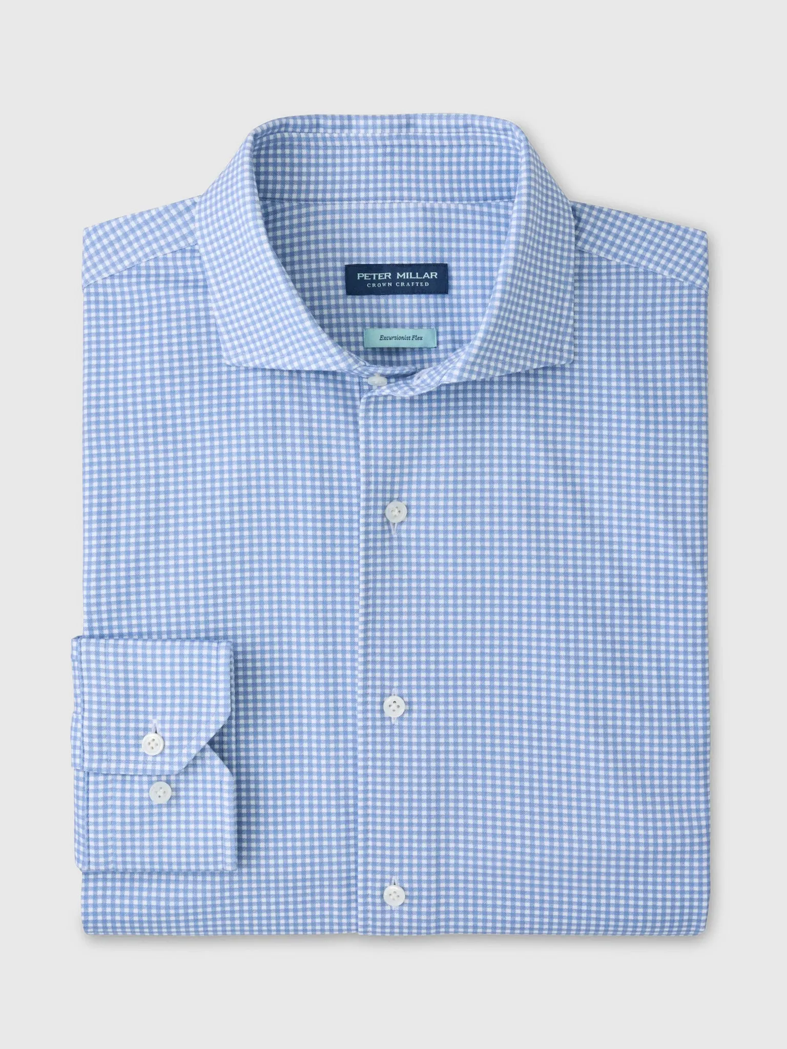 Peter Millar Crown Crafted Men's Excursionist Flex Gingham Sport Shirt sold by Saint Bernard