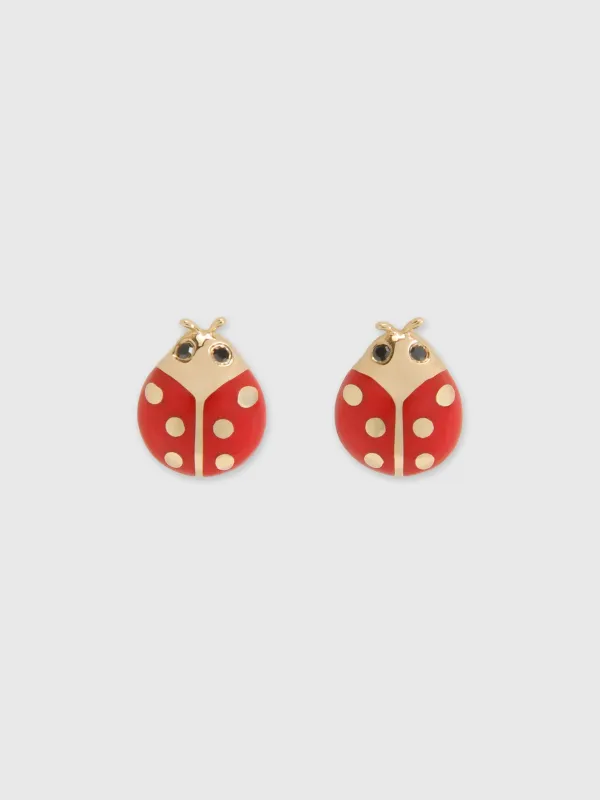 Francie B. Ladybug Earrings made by Saint Bernard