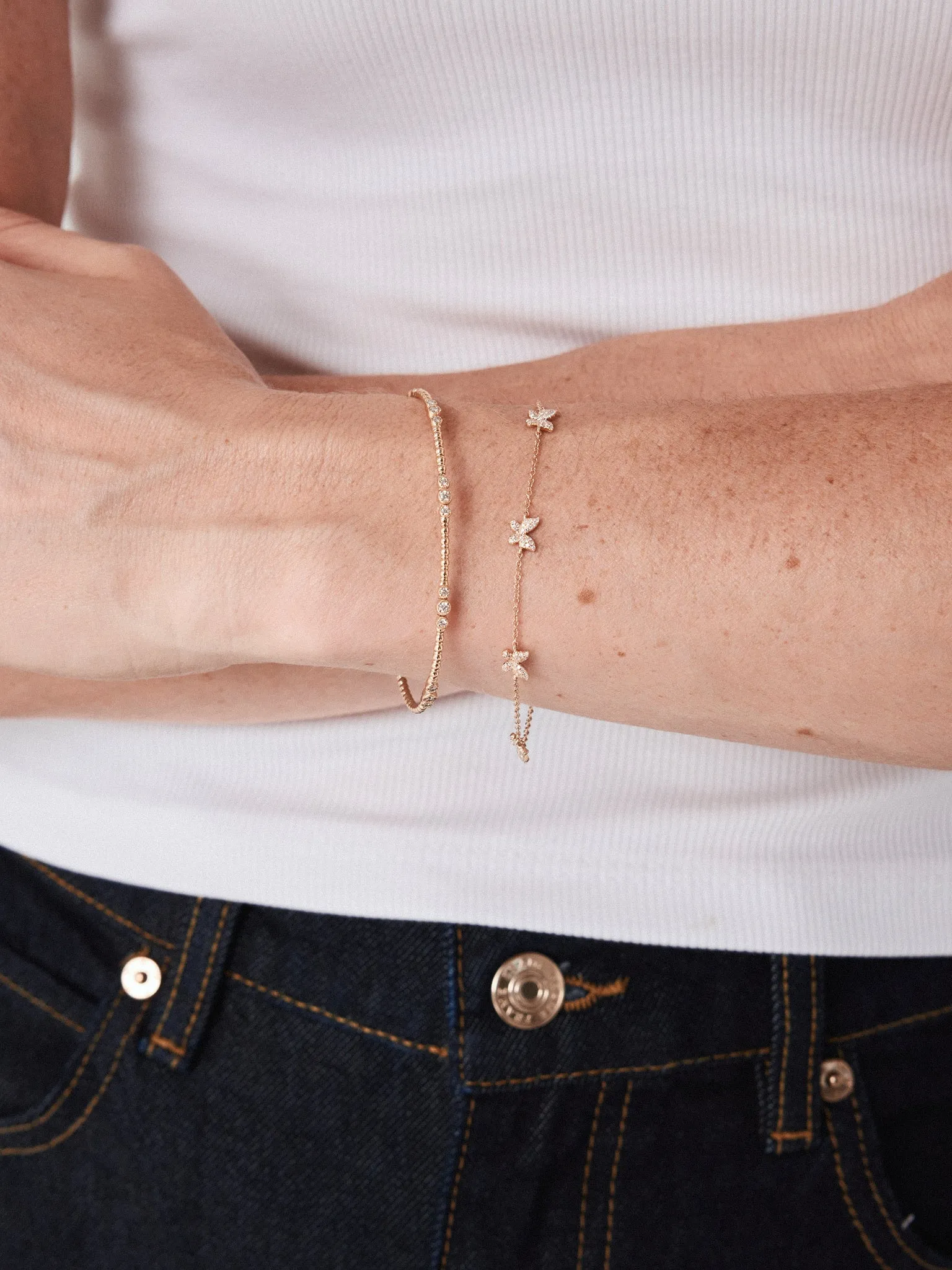 Francie B. Gold Flex Band Bracelet sold by Saint Bernard product image thumbnail 2