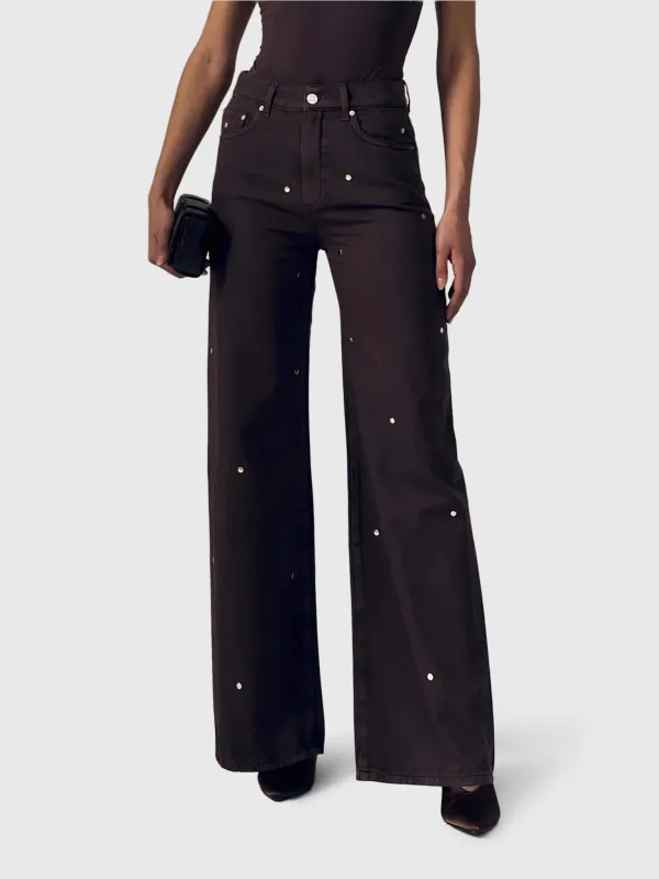 Le Jean Women's Studded Column Jean made by Le Jean